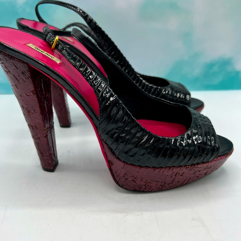 Miu Miu Black and Pink Heels